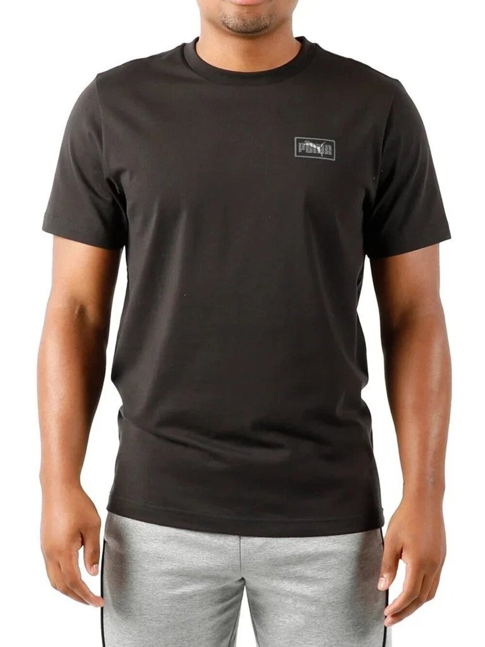 PUMA Men's Size XL Black Short Sleeve Logo Tee T-Shirt NWT